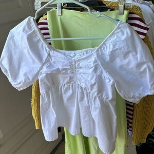 Zara white top Girls size 10